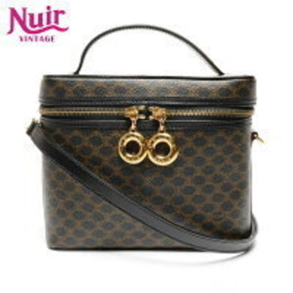 Celine Macadam Vanity Bag Shoulder Black